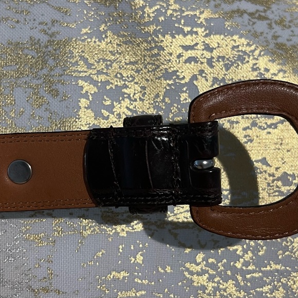 LAUREN RALPH LAUREN WOMENS GENUINE ITALIAN LEATHER BELT SIZE SMALL BROWN - Picture 10 of 13